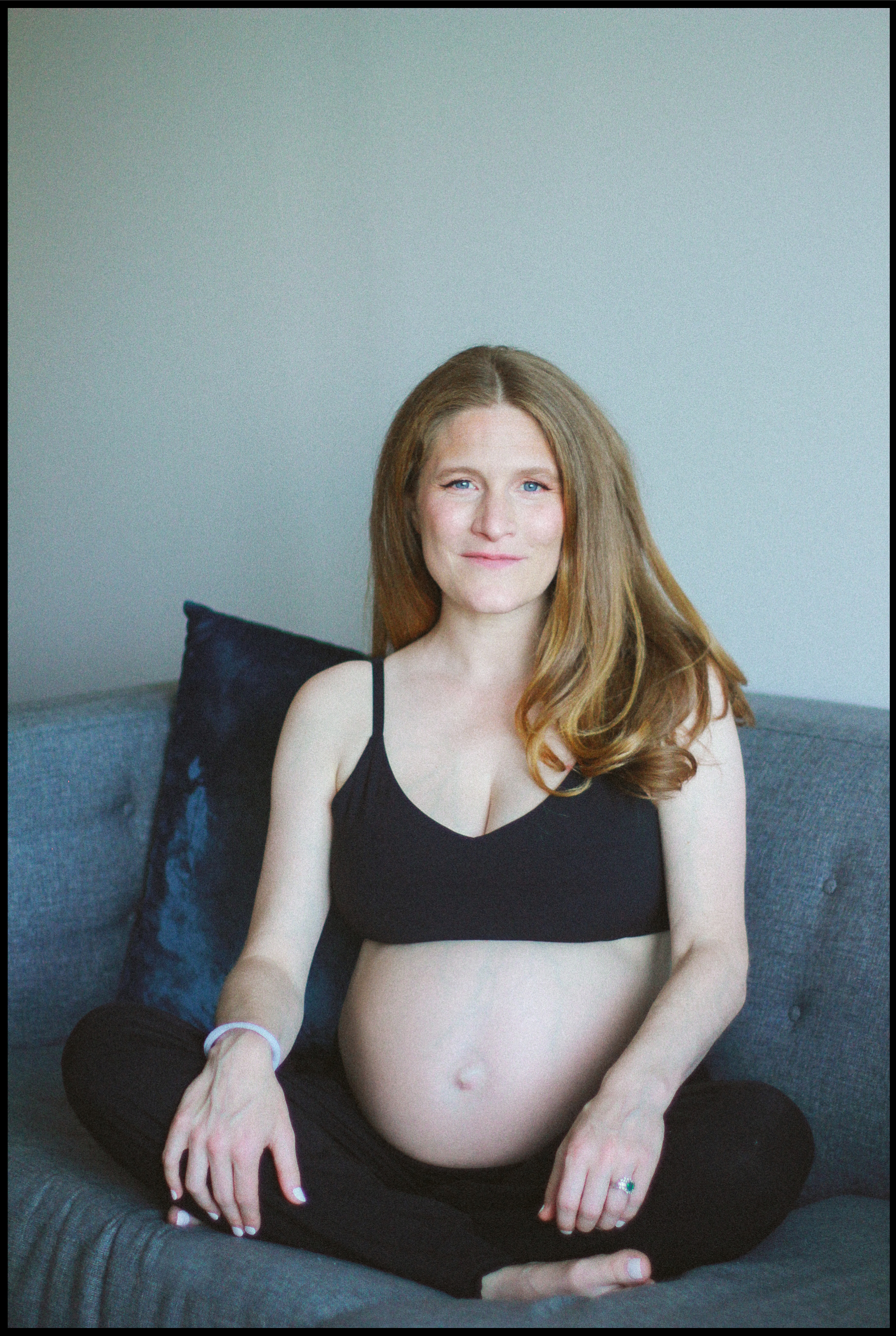 Film-style couple portrait Brooklyn wedding